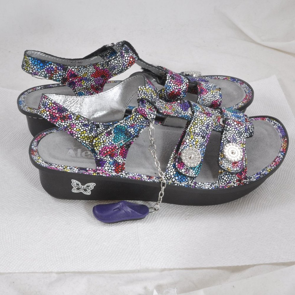 Alegria Leather Multi Strap w/back strap sandals Kleo  Size 6 (36)